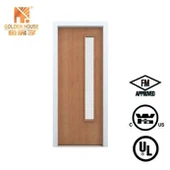 Drws graddedig tân pren allanol